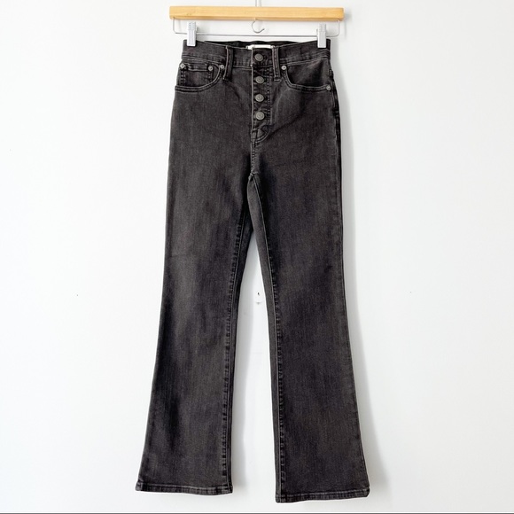 Madewell Cali Demi-Boot Jeans in Bellspring Wash: Button-Front Edition Size 23 - Picture 8 of 17